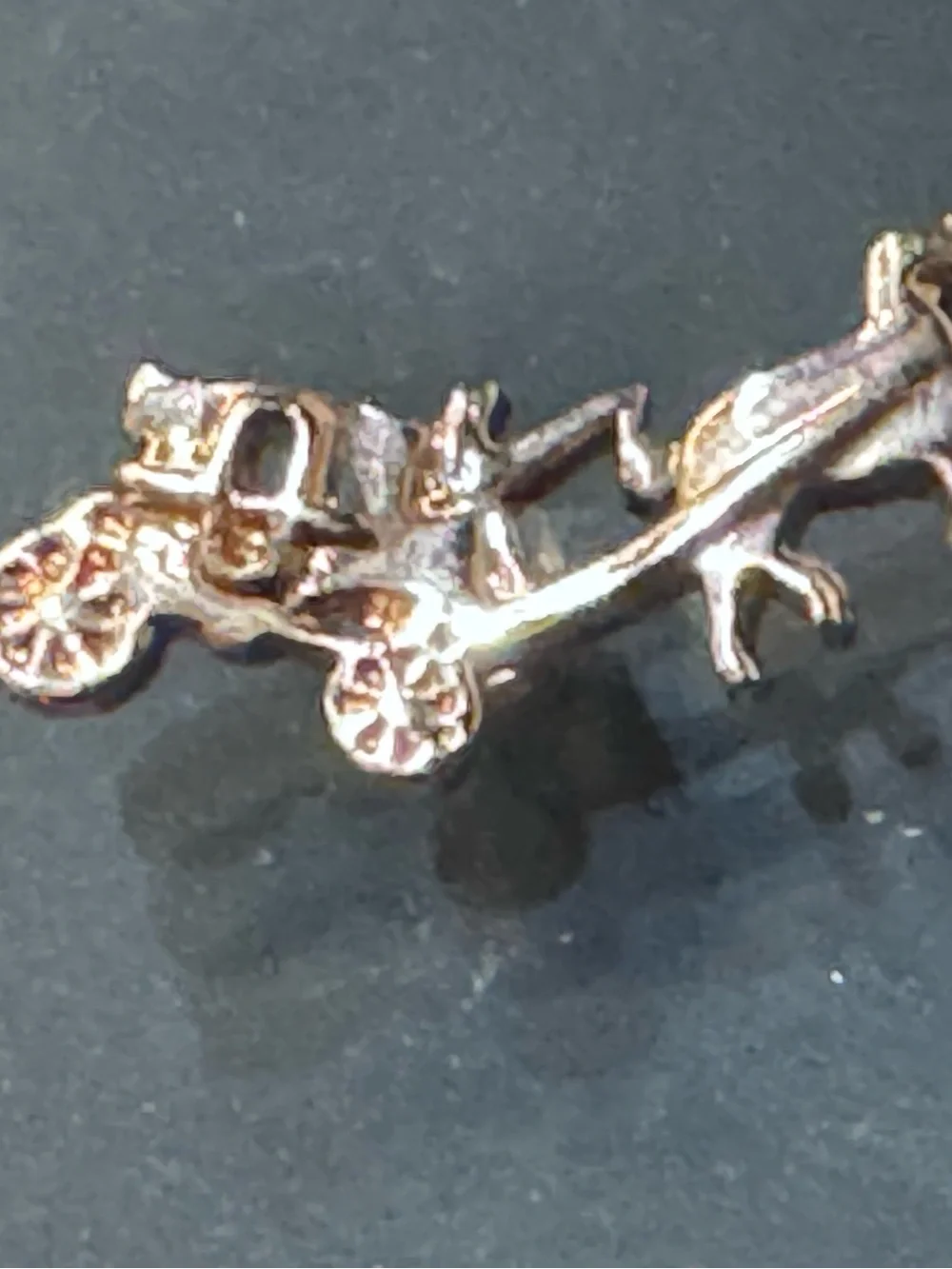 Coach Signature Stagecoach Post Stud Earrings Rose Gold Copper Color Pierced - Picture 6 of 9